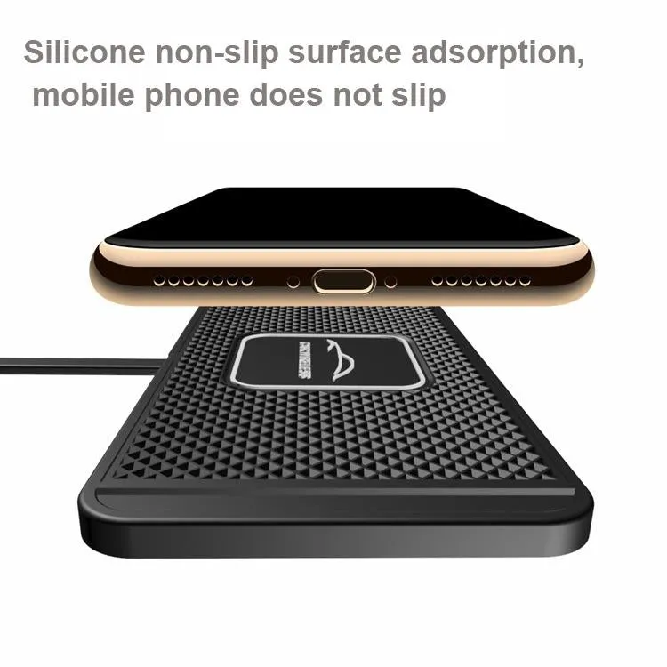 15W Qi Car Wireless Charging Pad | 30cm Short Cable | Anti-skid