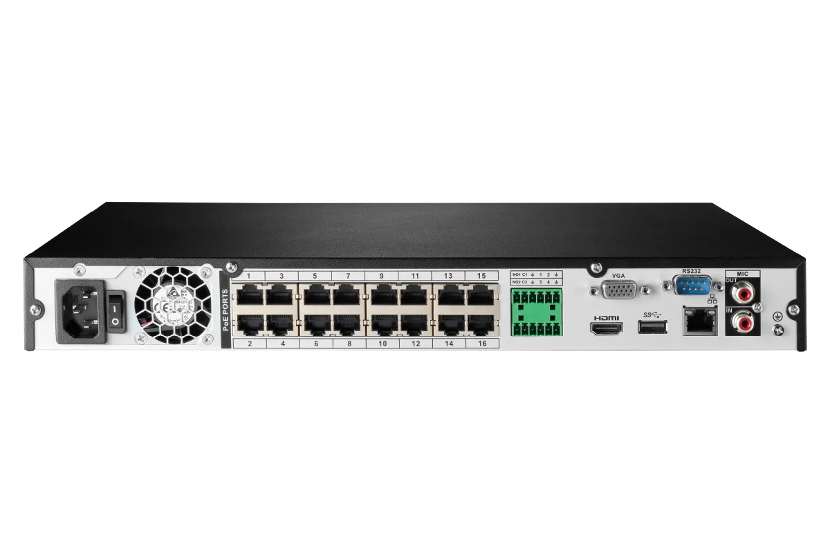 2K IP Security Camera System with 16 Channel NVR and 12 Outdoor 2K 5MP IP Cameras, Color Night Vision