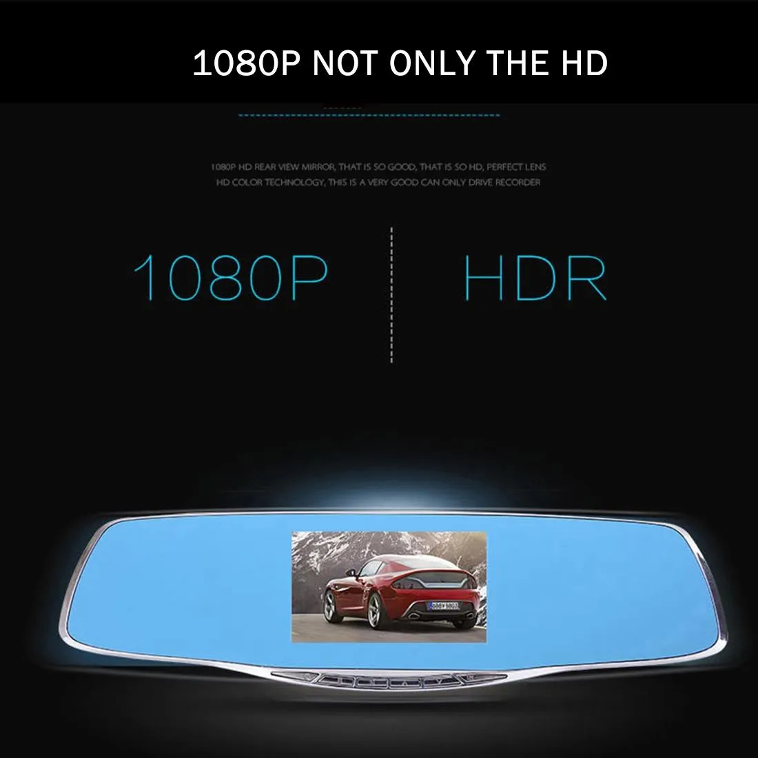 4.3" HD 1080P Rearview Mirror Vehicle DVR | With Screen Display