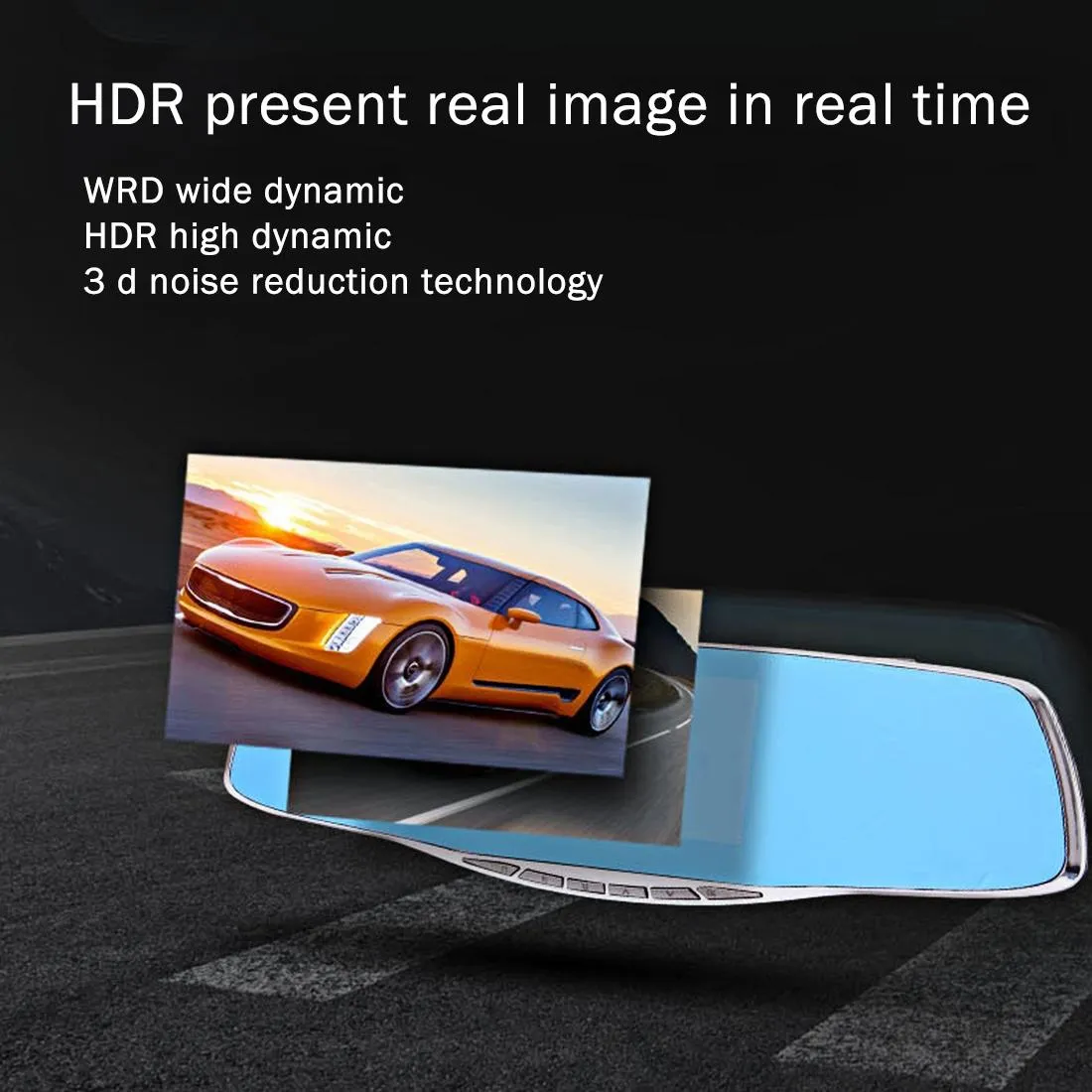4.3" HD 1080P Rearview Mirror Vehicle DVR | With Screen Display