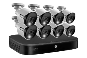 4K Ultra HD Security System with 16-Channel DVR and Eight 4K (8MP) Active Deterrence Cameras featuring Smart Motion Detection and Smart Home Voice Control