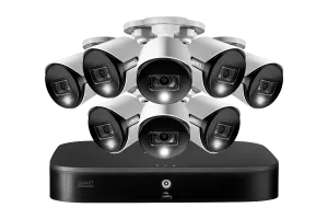 4K Ultra HD Security System with 8-Channel DVR and Eight 4K (8MP) Active Deterrence Cameras featuring Smart Motion Detection and Smart Home Voice Control