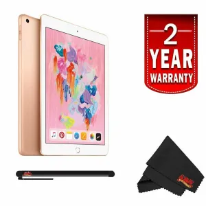 Apple 9.7" iPad Wi-Fi   Cellular 128GB 4G LTE (2018 Model) Gold