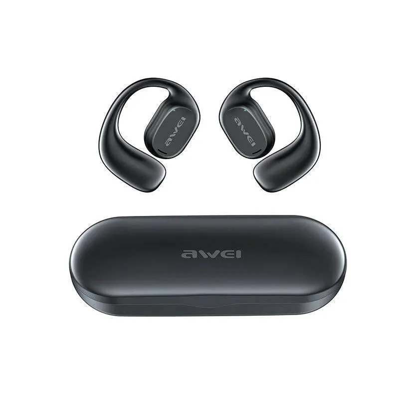 Black T69 Sport Tws Bluetooth Earbuds with Air Conduction