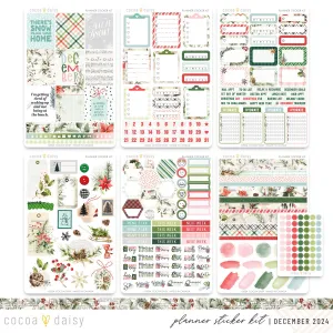 Cedar & Snow Planner Stickers - December 2024