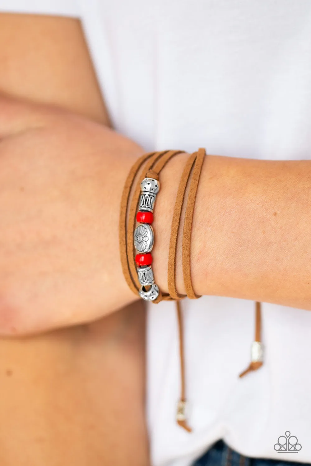 Clear A Path - Red Bracelet - Paparazzi Accessories