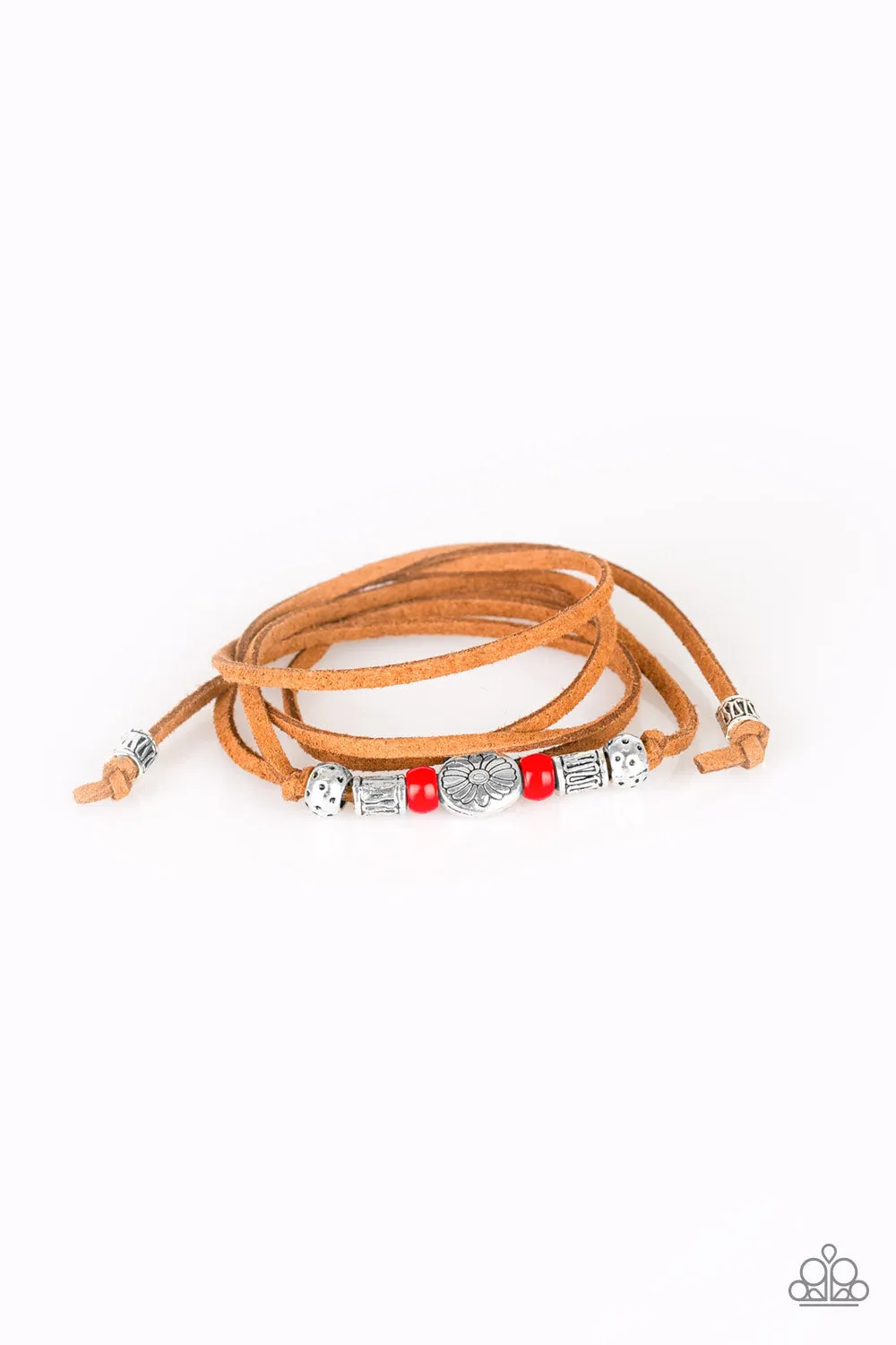 Clear A Path - Red Bracelet - Paparazzi Accessories