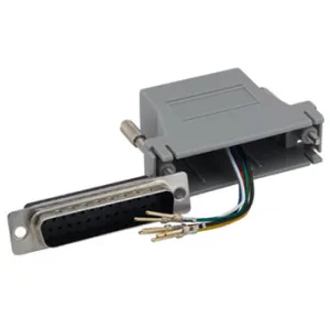 DB25 Male to RJ12 (6 Wire) Modular Adapter Gray