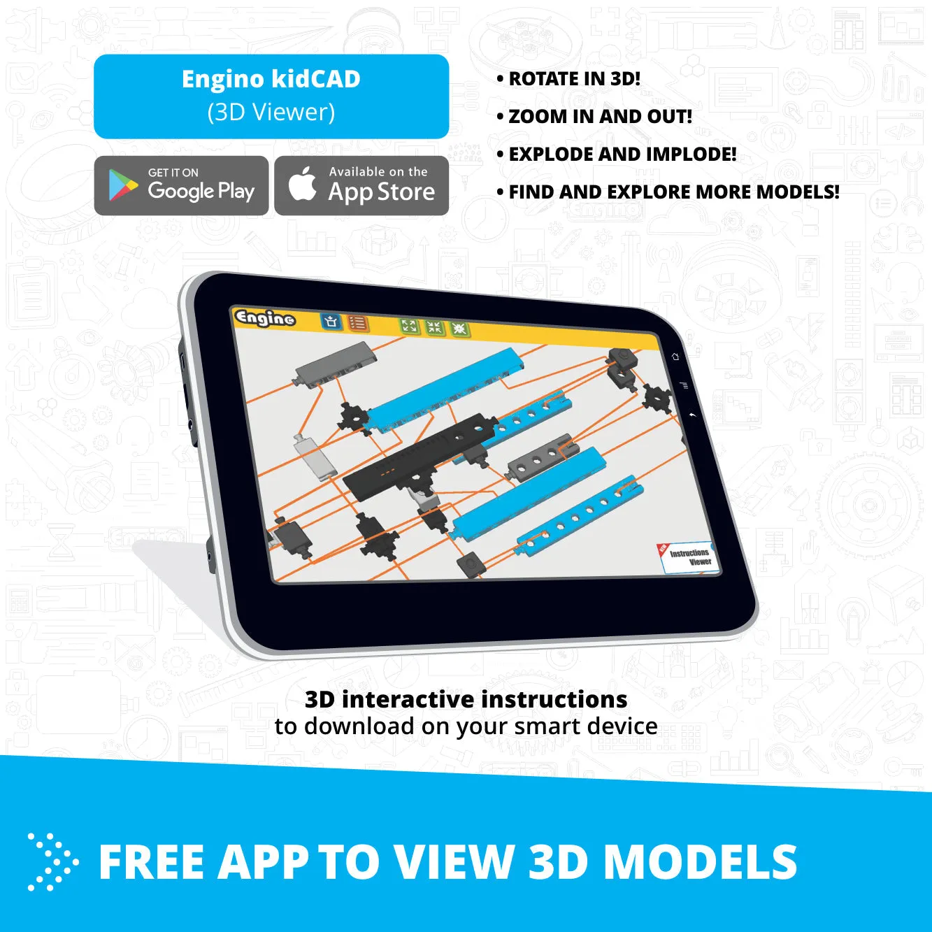 Engino Inventor Motorized "Offroader" with 10 Bonus Models