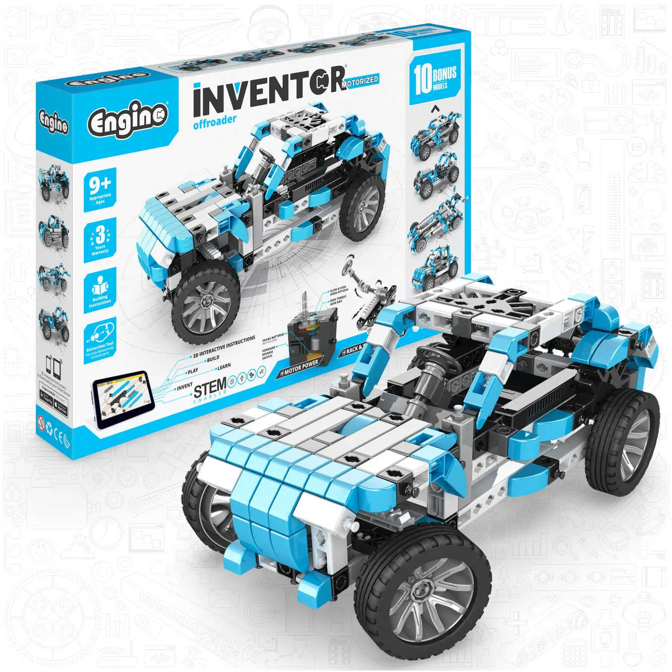 Engino Inventor Motorized "Offroader" with 10 Bonus Models