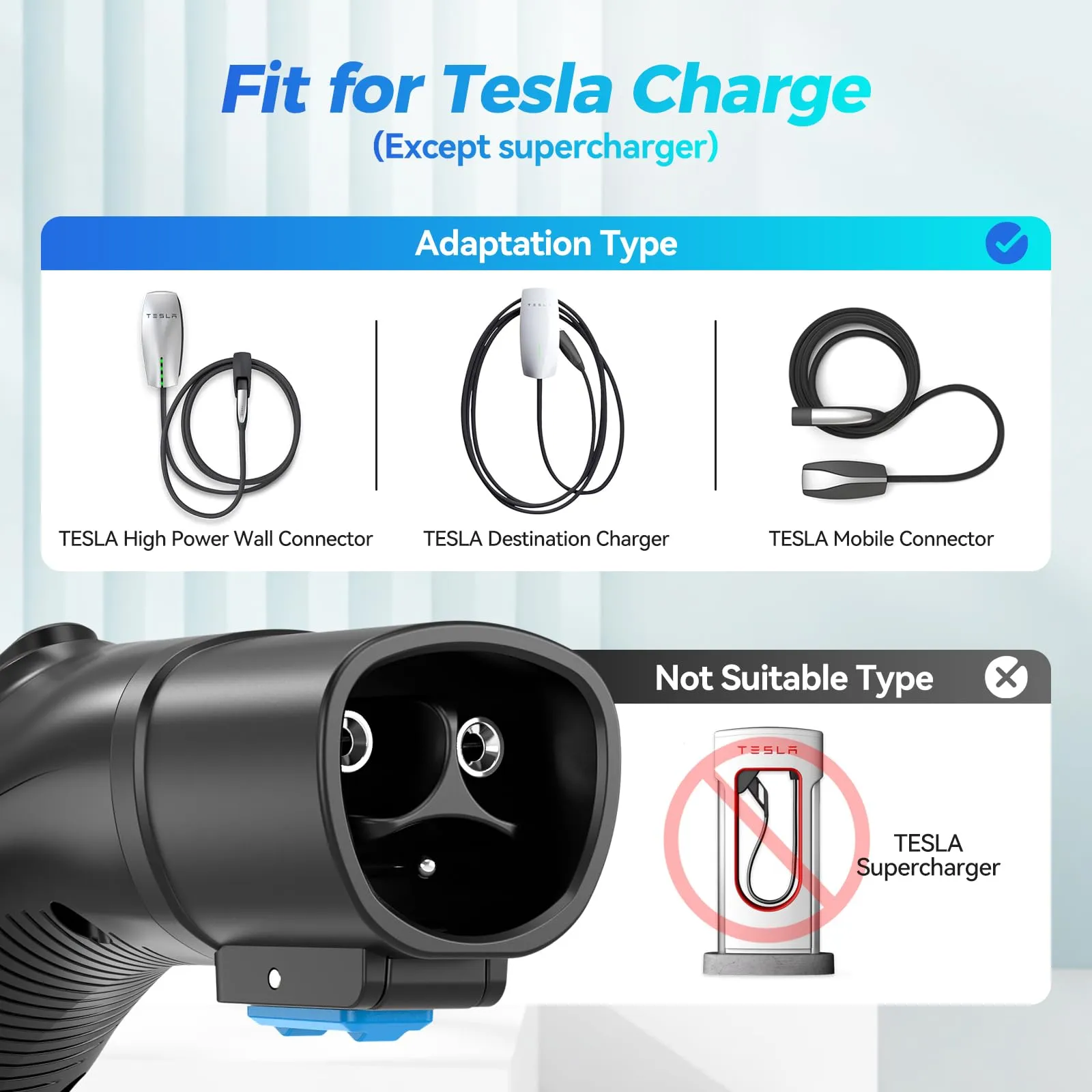 EVDANCE Tesla(Nacs) to J1772 Charging Adapter with Security Lock
