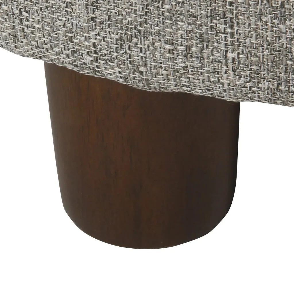 Fabric Upholstered Round Wooden Ottoman with Lift Off Lid Storage, Light Gray - K7716-F2297 By Casagear Home