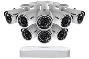 High Definition IP Security Camera System with 8 Channel NVR and 8 Outdoor 2K (3MP) IP Cameras