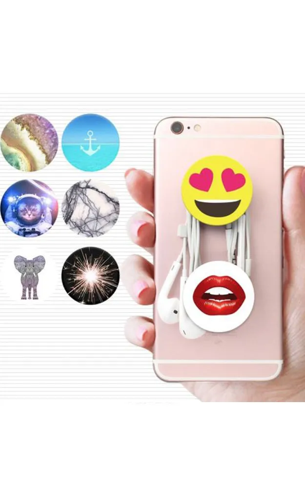 HPPS2-08 Pink Smile Expanding Stand Grip Phone Holder