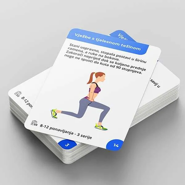 Illustrated cards full body - Illustrated cards for full body exercising