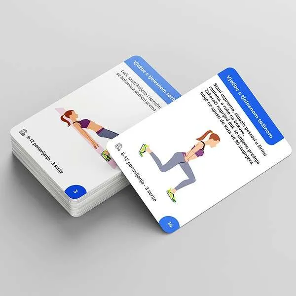 Illustrated cards full body - Illustrated cards for full body exercising