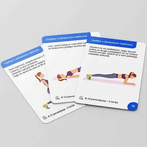 Illustrated cards full body - Illustrated cards for full body exercising