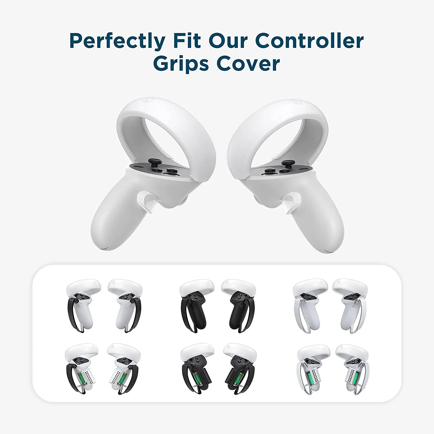 KIWI Design Halo Controller Protector Silicone Cover Accessories for Quest 2