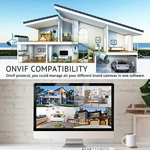 Laview Security Camera Outdoor 1080P HD,WiFi Cameras,Home Security Cameras with AI Human Detection,Two-Way Audio,Night Vision,ONVIF Protocol Compatible with Alexa,SD Slot&USA Cloud Storage(2 Pack)