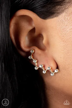 Open Door Jewelry - Clamoring Constellations - Gold Post Earrings - Paparazzi Accessories
