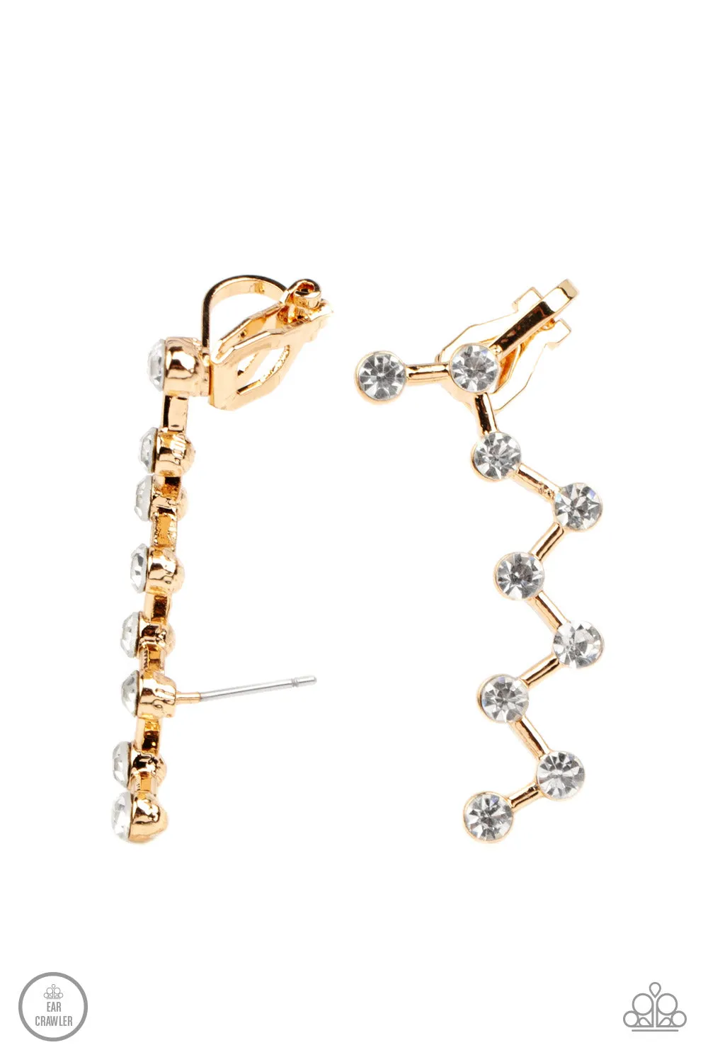 Open Door Jewelry - Clamoring Constellations - Gold Post Earrings - Paparazzi Accessories