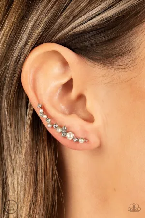 Open Door Jewelry - Couture Crawl - White Post Earrings - Paparazzi Accessories
