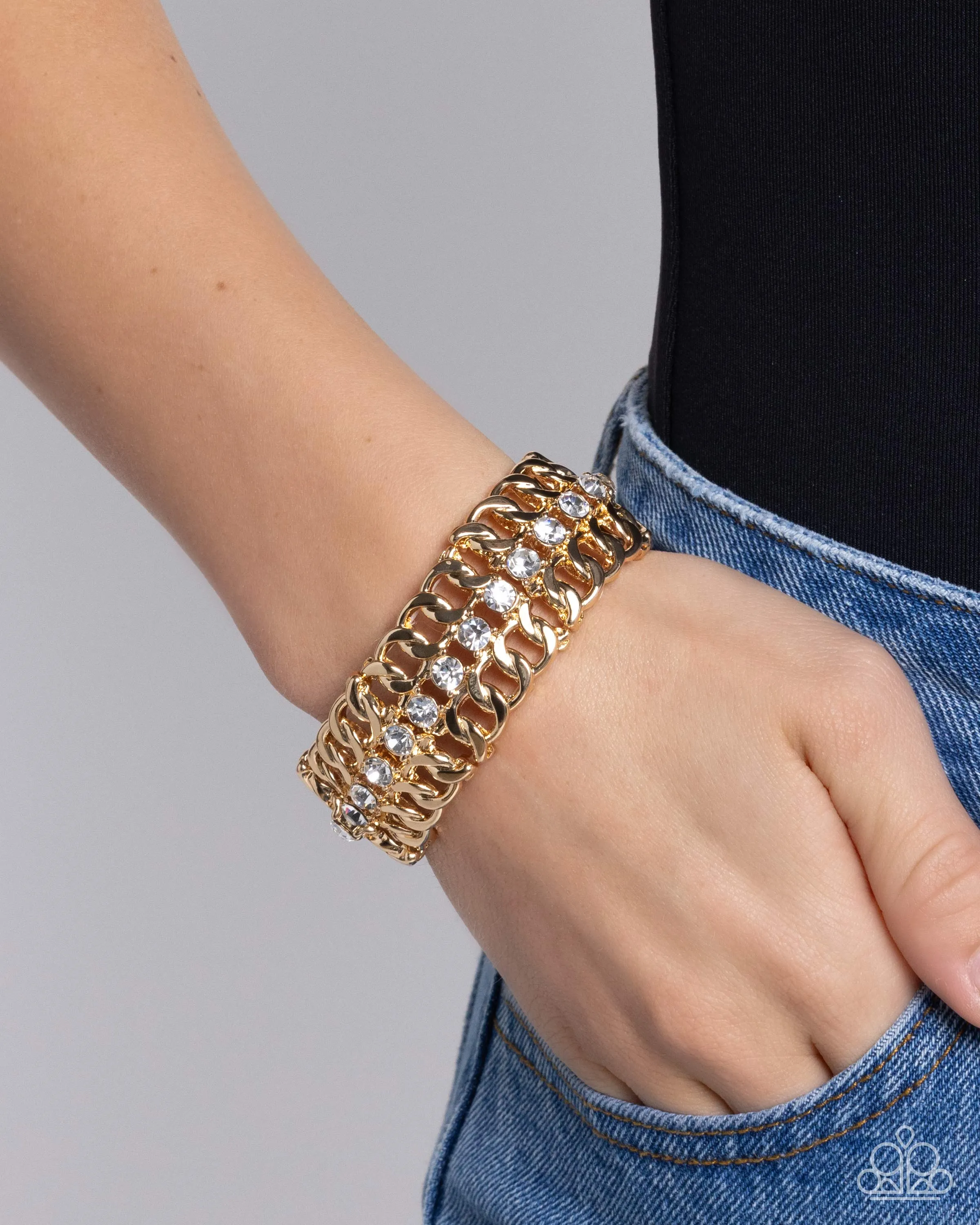 Secure Shimmer -Gold Bracelet