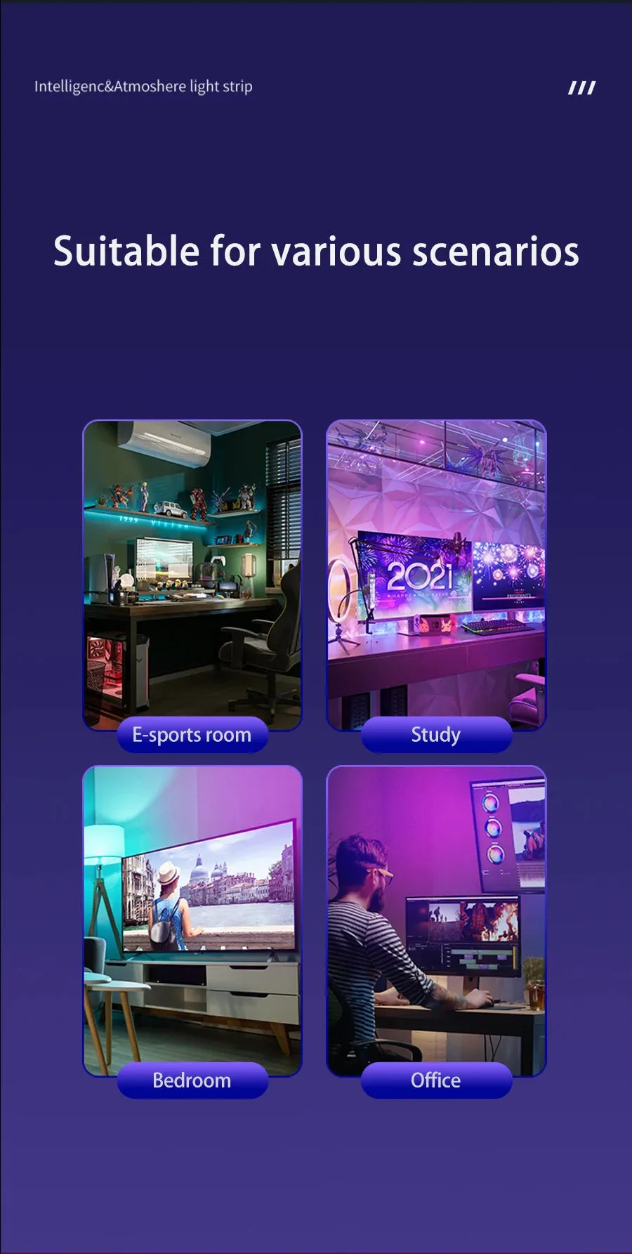 Smart Gaming LED Strip Lights.