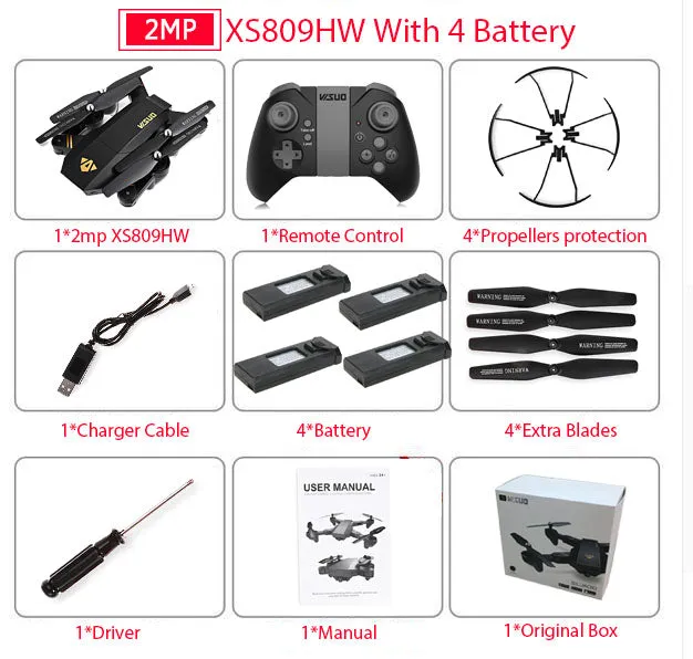 VISUO | XS809W Selfie Drone