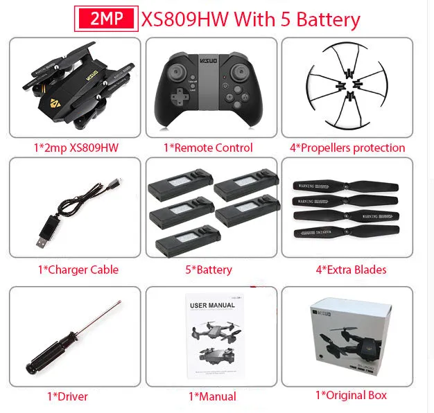 VISUO | XS809W Selfie Drone