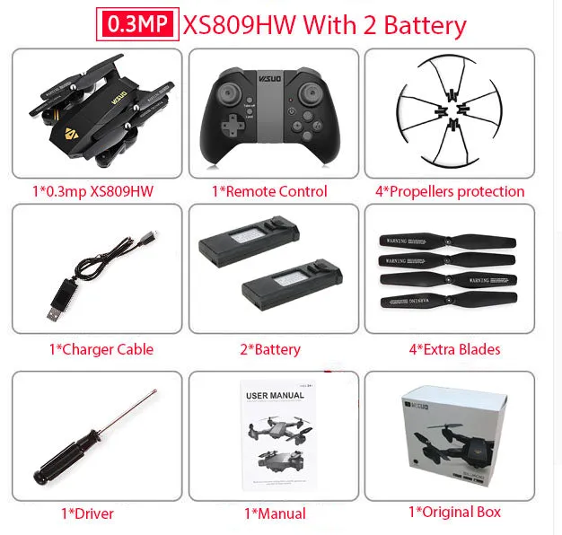 VISUO | XS809W Selfie Drone