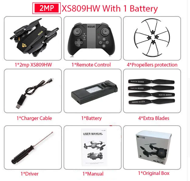 VISUO | XS809W Selfie Drone