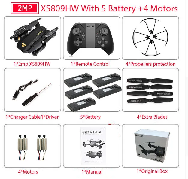 VISUO | XS809W Selfie Drone