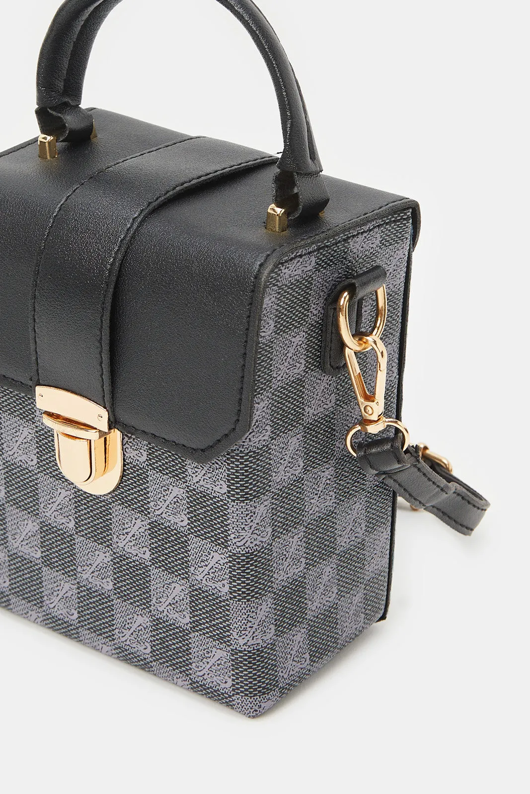 Women Black Embellished Mobile Purse